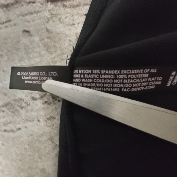 Kuromi Contrast Skirted Swim Bottoms Cosplay Cheerleader Sanrio Skort Large - Picture 4 of 10